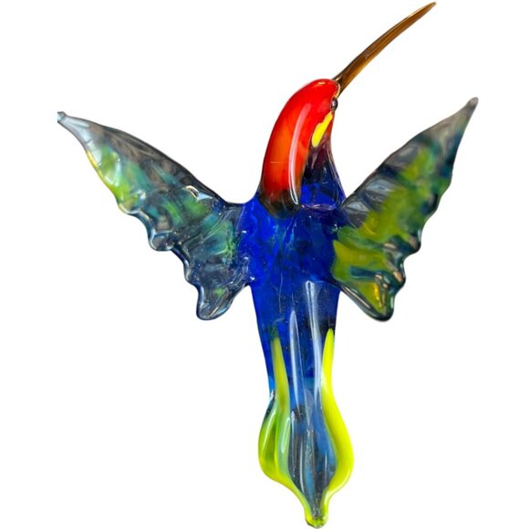 Murano-style (likely Murano) glass hummingbird—stunning detail and craftsmanship - Picture 10 of 16